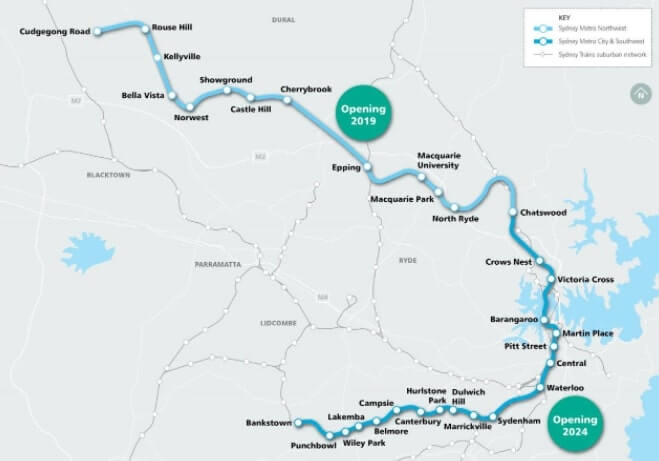 Line of Sydney metro project by new assignment